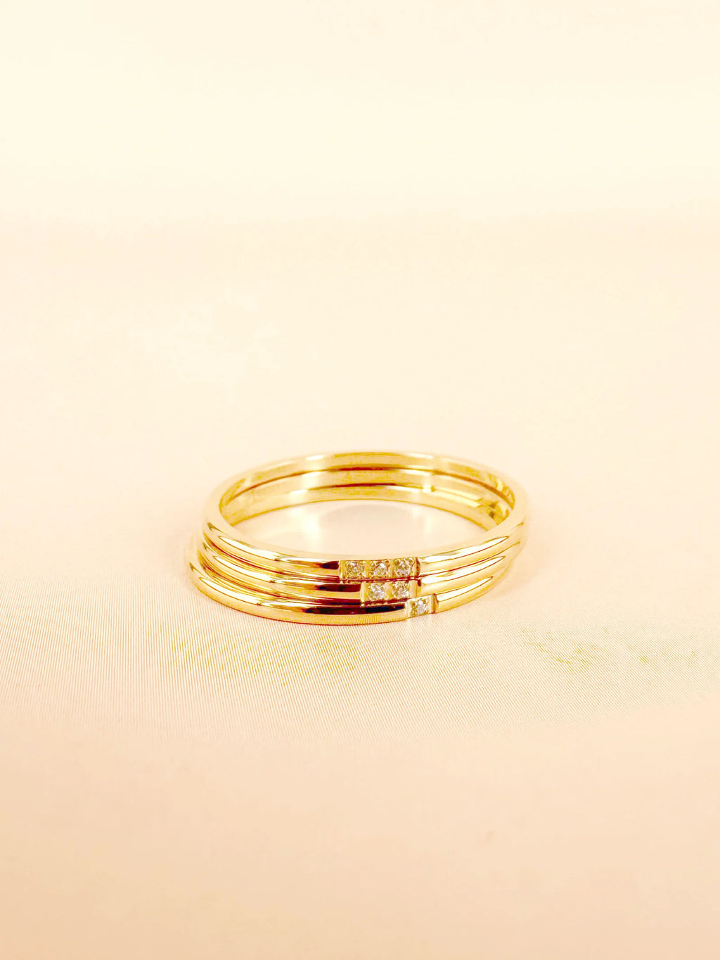 3 Bagues fines: Jade