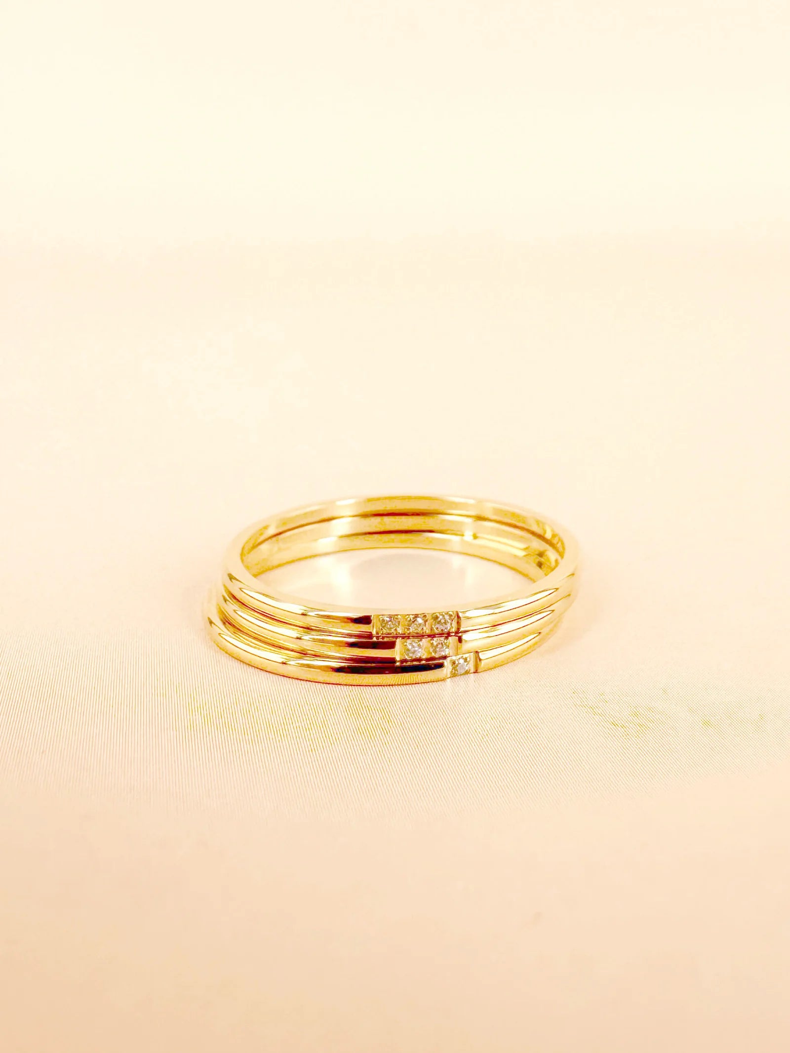 3 Bagues fines: Jade