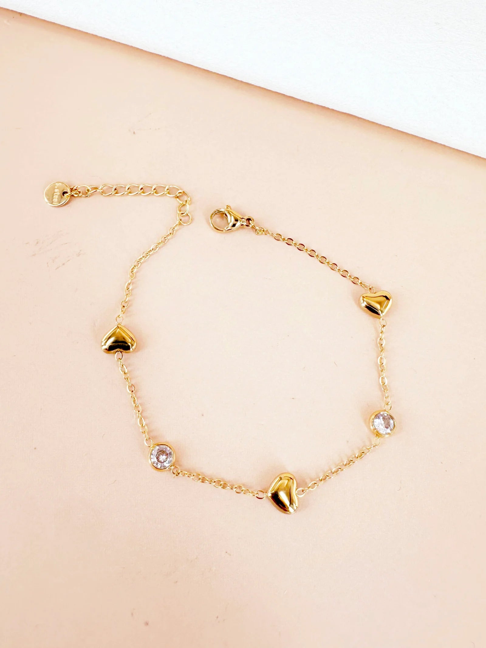 Bracelet coeur et strass: Livia