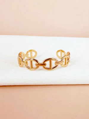 Bracelet manchette maille marine: Clara