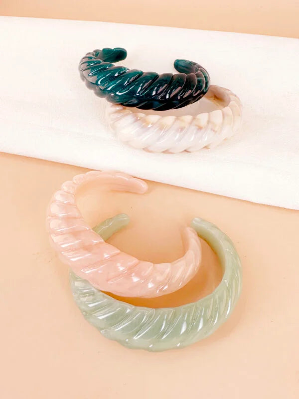 Bracelet jonc résine torsade: sylvie