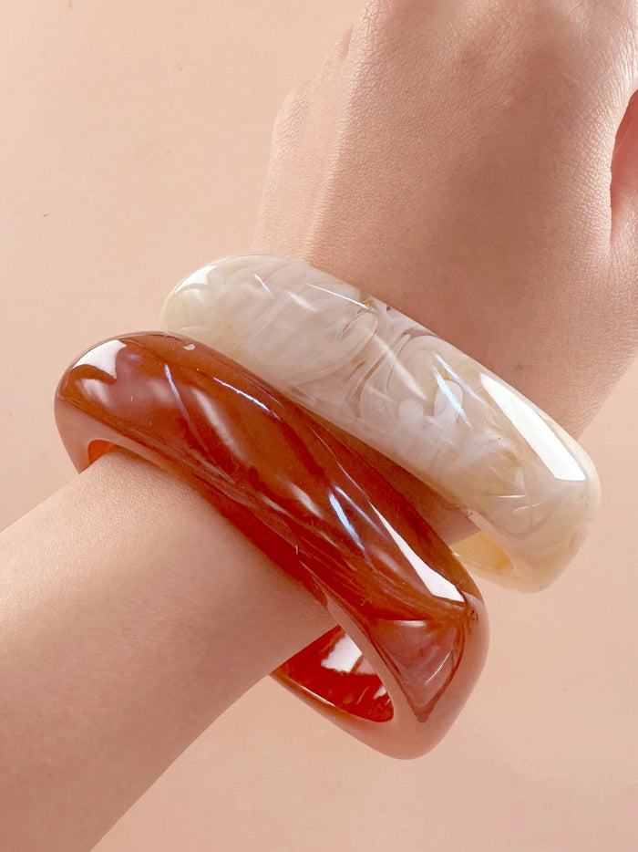 Bracelet jonc résine: Charlotte