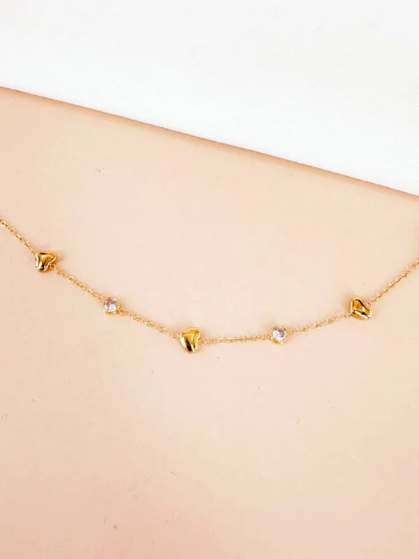 Bracelet coeur et strass: Livia