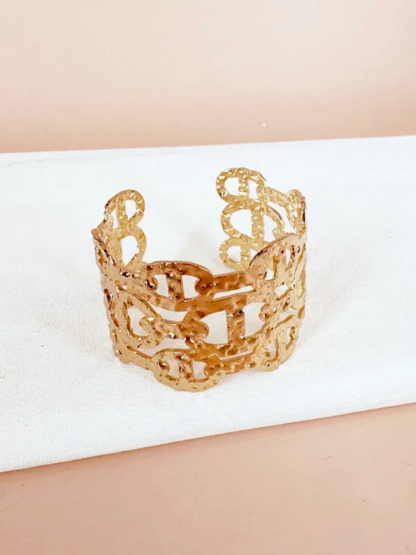 Bracelet manchette maille marine: Alya