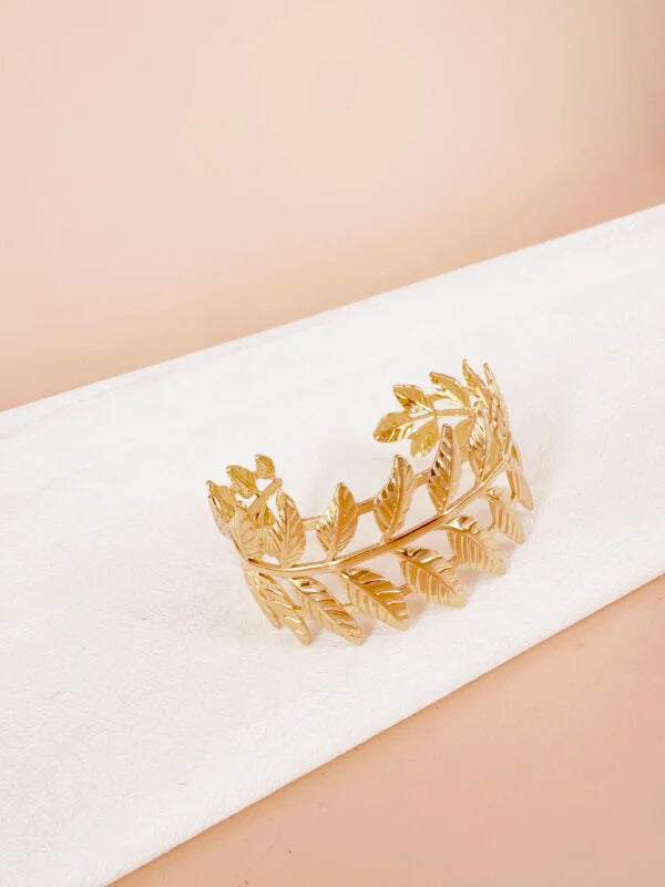 Bracelet manchette feuilles: Adrianna